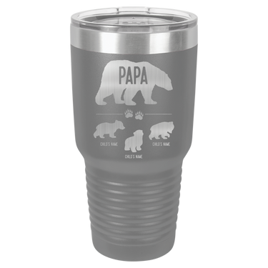 Papa Bear w/ 3 Cubs 30oz Ringneck Tumbler